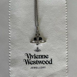 Vivienne Westwood small black heart necklace